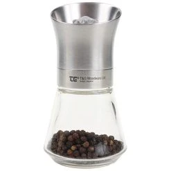 T&G CrushGrind Tip Top Stainless Steel Top Pepper Mill