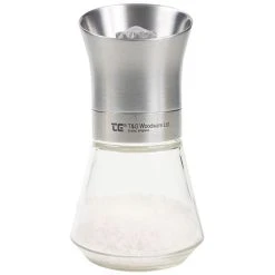 T&G CrushGrind Tip Top Stainless Steel Top Salt Mill