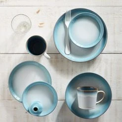 Denby Azure Haze 4 Piece Coupe Dinner Plate Set -tableware 123042005 DENBY AZURE HAZE 4 PIECE COUPE DINNER PLATE SET 5