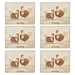 Denby Set Of 6 Derbyshire Redcap Placemats