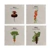RHS Benary Vegetables Set Of 4 Napkins -tableware 16833138 RHS by Dexam Benary Vegetables Set of 4 Napkins