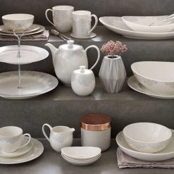 Denby Monsoon Filigree Silver Medium Serving Bowl -tableware 359010151 Denby Monsoon Filigree Silver Medium Serving Bowl 2