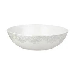 Denby Monsoon Filigree Silver Medium Serving Bowl