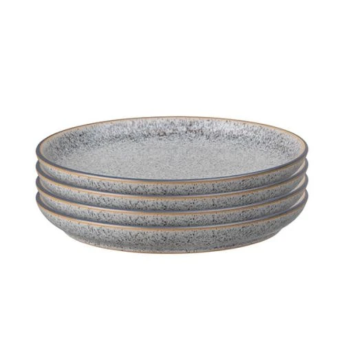Denby Studio Grey Set Of 4 Coupe Dinner Plates 3 Denby Studio Grey Set Of 4 Coupe Dinner Plates