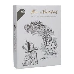 Alice In Wonderland Set 4 Pastry Forks -tableware 5227081 Alice in Wonderland Set Of 4 Pastry Forks 2