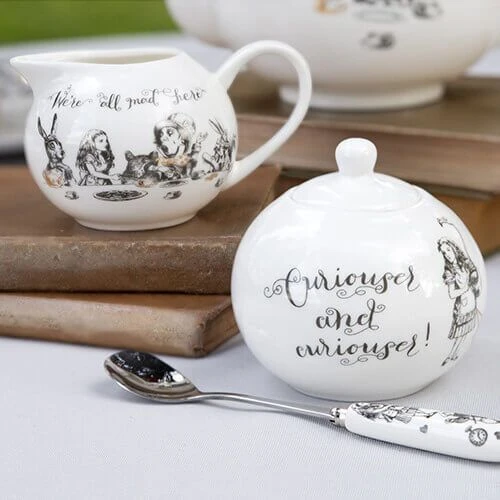 Alice In Wonderland Sugar Bowl & Creamer 4 Alice In Wonderland Sugar Bowl & Creamer - Image 2