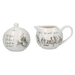 Alice In Wonderland Sugar Bowl & Creamer