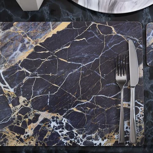 Creative Tops Navy Marble Pack Of 4 Large Premium Placemats 5 Creative Tops Navy Marble Pack Of 4 Large Premium Placemats - Image 3