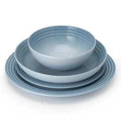Le Creuset Coastal Blue Stoneware 27cm Dinner Plate -tableware 70202274200099 Le Creuset Coastal Blue Stoneware 27cm Dinner Plate 4