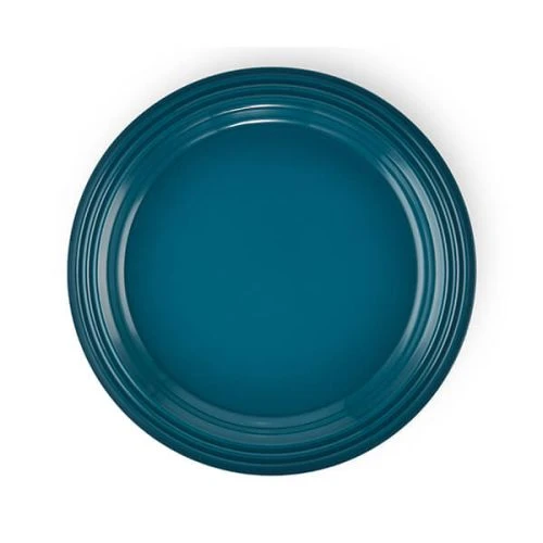 Le Creuset Deep Teal Stoneware 22cm Side Plate 6 Le Creuset Deep Teal Stoneware 22cm Side Plate - Image 4