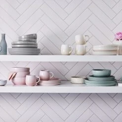 Le Creuset Shell Pink Stoneware Coupe Collection 22cm Side Plate -tableware 70234227777080 Le Creuset Shell Pink Coupe Collection Side Plate 5