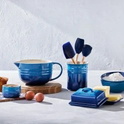 Le Creuset Azure Stoneware Butter Dish 13 Le Creuset Azure Stoneware Butter Dish -tableware 80837172200003 Le Creuset Butter Dish Azure Blue 5