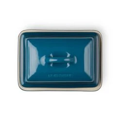 Le Creuset Deep Teal Stoneware Butter Dish -tableware 80837176420003 Le Creuset Deep Teal Stoneware Butter Dish 2