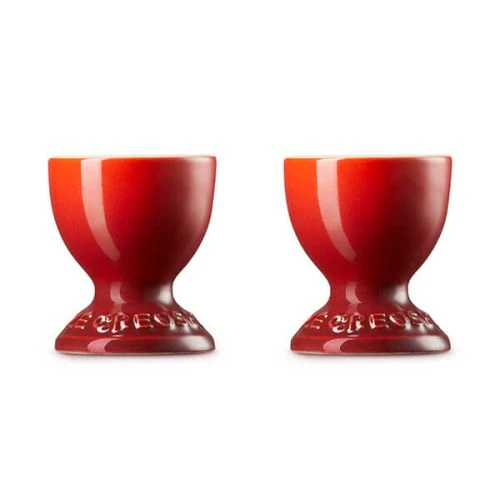Le Creuset Cerise Stoneware Set Of 2 Egg Cups 6 Le Creuset Cerise Stoneware Set Of 2 Egg Cups - Image 4
