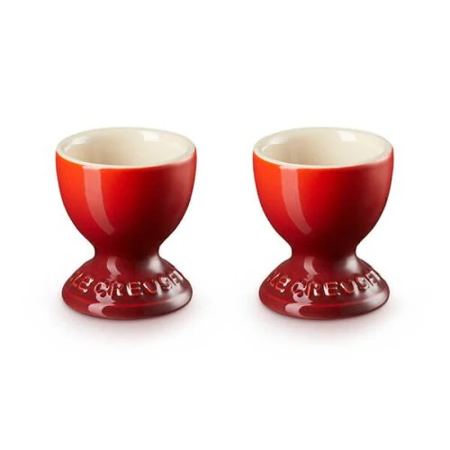 Le Creuset Cerise Stoneware Set Of 2 Egg Cups 3 Le Creuset Cerise Stoneware Set Of 2 Egg Cups