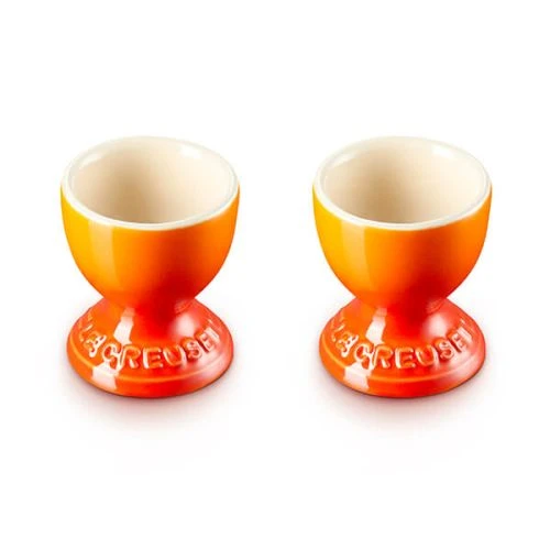 Le Creuset Volcanic Stoneware Egg Cup Set Of 2 Gift Box 4 Le Creuset Volcanic Stoneware Egg Cup Set Of 2 Gift Box - Image 2