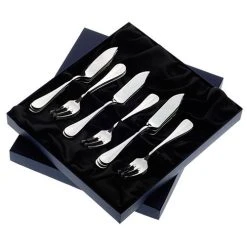 Arthur Price Of England Baguette Sovereign Stainless Steel Set Of 6 Pairs Of Fish Eaters