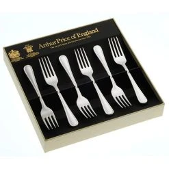 Arthur Price Of England Britannia Sovereign Silver Plate Set Of 6 Fruit Forks