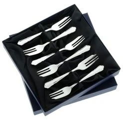 Arthur Price Of England Dubarry Sovereign Silver Plate Set Of 6 Pastry Forks