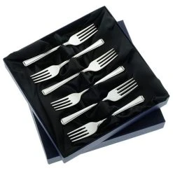 Arthur Price Of England Harley Sovereign Silver Plate Set Of 6 Fruit Forks
