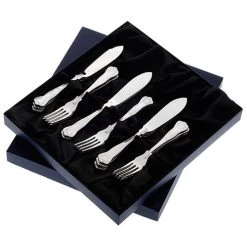 Arthur Price Kings Sovereign Stainless Steel Set Of 8 Pairs Of Fish Eaters