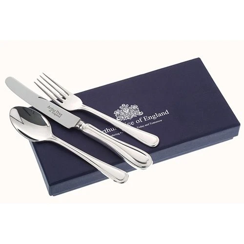 Arthur Price Of England 18/10 Stainless Steel Britannia Childrens 3 Piece Cutlery Set 3 Arthur Price Of England 18/10 Stainless Steel Britannia Childrens 3 Piece Cutlery Set