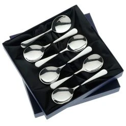 Arthur Price Old English Sovereign Stainless Steel Set Of 6 Fruit Spoons