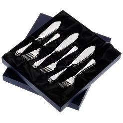 Arthur Price Old English Sovereign Stainless Steel Set Of 8 Pairs Of Fish Eaters