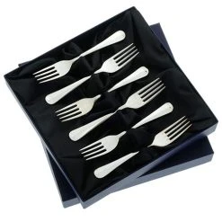 Arthur Price Of England Rattail Sovereign Stainless Steel Set Of 6 Fruit Forks