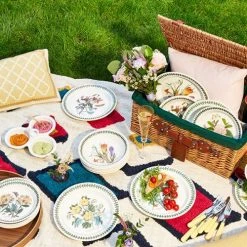 Portmeirion Botanic Garden 8" Plate Set Of 6 -tableware BG05072 Botanic Garden by Portmeirion 8 Inch Plate Set of 6 3