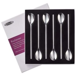 Stellar Rochester Polished 6 Piece Latte/Sundae Spoon Gift Box Set