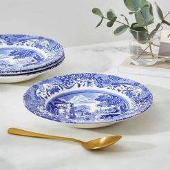 Spode Blue Italian Set Of 4 23cm Soup Plates -tableware BLI0210 Spode Blue Italian Soup Plate 3