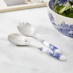 Spode Blue Italian Salad Servers -tableware BLI1107X Spode Blue Italian Salad Servers Pair 3 1