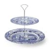 Spode Blue Italian 2-Tier Cake Stand -tableware BLI5125 Spode Blue Italian 2 Tier Cake Stand