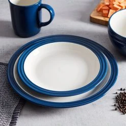 Barbary & Oak Foundry 16 Piece Dinnerware Blue -tableware BO867011BLU Barbary And Oak Foundry 16 Piece Dinnerware Blue 2