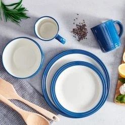 Barbary & Oak Foundry 16 Piece Dinnerware Blue -tableware BO867011BLU Barbary And Oak Foundry 16 Piece Dinnerware Blue 5
