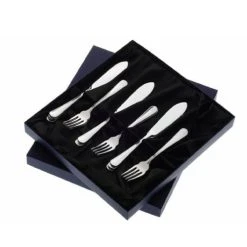 Arthur Price Of England Britannia Sovereign Stainless Steel Set Of 6 Pairs Of Fish Eaters