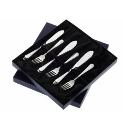 Arthur Price Of England Britannia Sovereign Stainless Steel Set Of 8 Pairs Of Fish Eaters