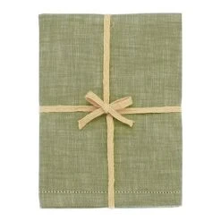 Walton & Co Chambray Tablecloth Olive 130X280cm