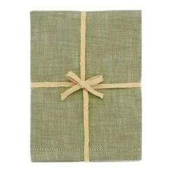 Walton & Co Chambray Tablecloth Olive 130X230cm