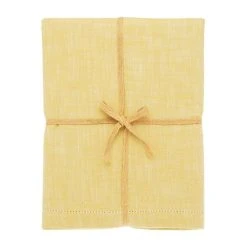 Walton & Co Saffron Chambray Tablecloth 130x230cm