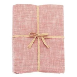 Walton & Co Terracotta Blush Chambray Tablecloth 130x230cm