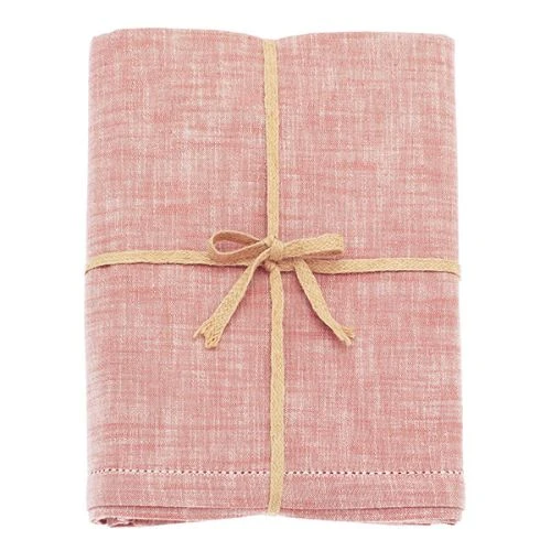 Walton & Co Terracotta Blush Chambray Tablecloth 130x230cm 3 Walton & Co Terracotta Blush Chambray Tablecloth 130x230cm