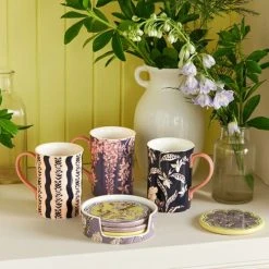 Cath Kidston Wisteria Ceramic Coasters In Holder 9 Cath Kidston Wisteria Ceramic Coasters In Holder -tableware CKWSCERCOAST Cath Kidston Wisteria Ceramic Coasters In Holder 3