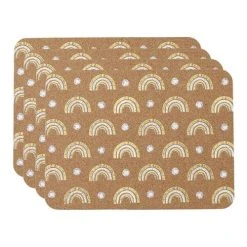 Creative Tops Cork Placemat Set Of 4 Rainbow -tableware CTPMCKRBOWPK4 Creative Tops Cork Placemat Set Of 4 Rainbow 2