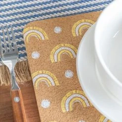 Creative Tops Cork Placemat Set Of 4 Rainbow -tableware CTPMCKRBOWPK4 Creative Tops Cork Placemat Set Of 4 Rainbow 5
