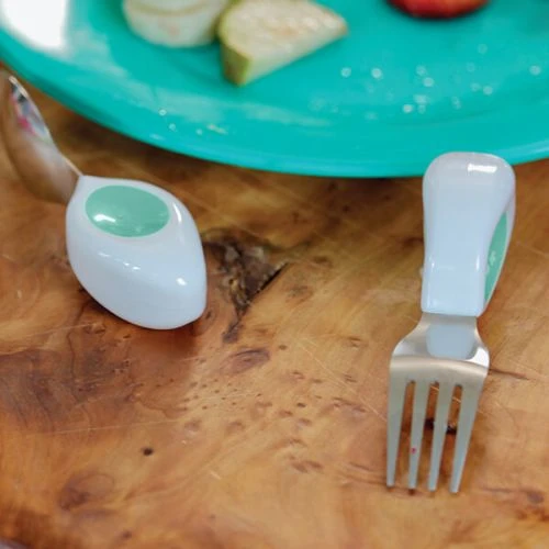 Doddl Spoon & Fork Set In Aqua 4 Doddl Spoon & Fork Set In Aqua - Image 2