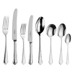 Arthur Price Of England Sovereign Silver Plate Dubarry 44 Piece Cutlery Box Set