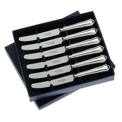 Arthur Price Of England Sovereign Stainless Steel Set Of Six Tea Knives Dubarry