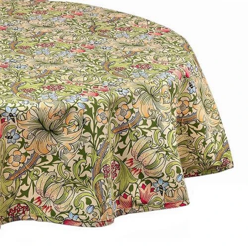 William Morris Golden Lily 132 X 228cm Acrylic/PVC Tablecloth 4 William Morris Golden Lily 132 X 228cm Acrylic/PVC Tablecloth - Image 2